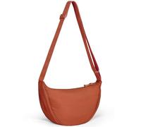 Yuson Girl Borsa a Tracolla da Donna a Mezza Luna Halfmoon Borse a Spalla con Tracolla Regolabile Tinta unita Hobo Bag in Nylon Crossbody Bag per Shopping Viaggio Festa Lavoro(Arancione sporco)