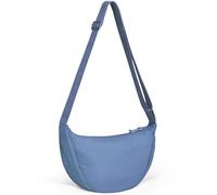 Yuson Girl Borsa a Tracolla da Donna a Mezza Luna Halfmoon Borse a Spalla con Tracolla Regolabile Tinta unita Hobo Bag in Nylon Crossbody Bag per Shopping Viaggio Festa Lavoro(Blu lago)