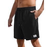 Yuson Girl Pantlaoncini Uomo Pantaloni Corti Uomo Estivi in Velluto a Coste Casual Leggeri Pantaloncini Comodo Tinta Untia Shorts Pantalone Corto con Tasche e Coulisse(Nero, XL)