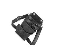 YUSSEQDD Borsa da viaggio portatile per parrucchieri in similpelle con tracolla regolabile per barbieri e stilisti in movimento, con clip per forbici e pettine, borsa da barbiere