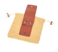 YUSSEQDD Borsa per la raccolta della frutta con coulisse Facile da trasportare e comoda Borsa in tela artigianale per la conservazione in pelle stile vintage Resistente, cachi