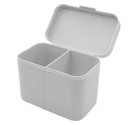 YUSSEQDD Contenitore portaoggetti per dischetti di cotone a due griglie, per riporre batuffoli di cotone, tamponi e vari piccoli accessori cosmetici, porta palline e tamponi, scatola per palline