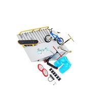YUSSEQDD Mini set di rampe per bici da scooter con dettagli realistici per l'allenamento del movimento delle punte delle dita, skateboard per dita, pattini, biciclette, scooter