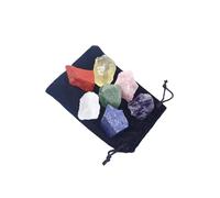 YUSSEQDD Pietre di cristallo naturali assortite, set da 7 pezzi per la meditazione e il potenziamento dell'energia mentale e il controllo delle vibrazioni, cristalli per principianti, borsa regalo per