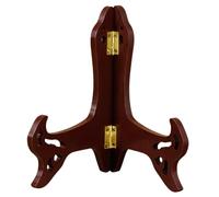 YUSSEQDD Portapiatti in legno vintage, espositore per dolci da tè, elegante, con dettagli intagliati, portapiatti decorativo per valorizzare lo spazio abitativo. in legno, Marrone, 10 pollici