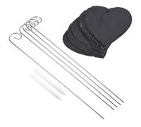 YUSSEQDD Set di 10 etichette per piante in ardesia, resistenti, versatili, ideali per l'identificazione, marcatori e per il giardinaggio, cordate-10cm