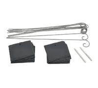 YUSSEQDD Set di 10 etichette per piante in ardesia, resistenti, versatili, ideali per l'identificazione, marcatori e per il giardinaggio, 10 * 8cm-rettangolare