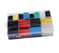 YUSSEQDD Set di avvolgicavo per cavi elettrici, 580 pezzi, guaina termorestringente in poliolefina, codifica a colori per un utilizzo quotidiano efficiente. Set di guaine termorestringenti per tubi,