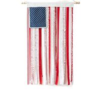 YUSSEQDD Striscione con bandiera americana in poliestere da appendere alla parete, decorazione patriottica, per esterni, 50 x 26 piedi
