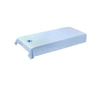 YUSSEQDD Tovaglia per lettino da massaggio portatile e traspirante realizzata in morbido poliestere leggero, caratteristiche comfort e hotel, tovaglia per lettino da massaggio con foro per il viso,