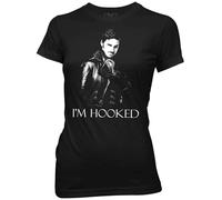 Yustery Once Upon A Time I'm Hooked Captain Hook Juniors T-Shirt Black M
