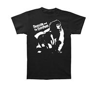 Yustery Siouxsie And The Banshees - T-shirt da uomo slim fit, con mani e ginocchia, colore: nero, 0 nero, L
