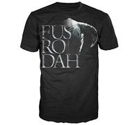 Yustery Skyrim Fus Ro Dah Nero t-Shirt 4Black Taglia Unica