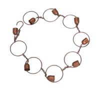 YUSUZH 2 Pezzi Carillon di Pioggia Appeso 120 cm Lunghezza in Metallo Bellissimo Suono Decorativo Catena Antipioggia a Forma Campana for Il drenaggio della grondaia per Cortile da Giardi