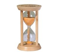 YUSUZH 2 Pezzi creativi 3.0 Minuti Clessidra in Legno Orologio Timer Giochi scrivania Arredamento Regali per Casa, Cucina(Orange)
