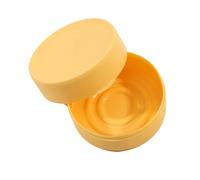 YUSUZH 2 Pezzi, portasapone, Piatto sigillato Impermeabile, da Viaggio Rotondo, Vassoio Portatile con Coperchio for Bagno e Toilette per Casa, Bagno, Campeggio(Yellow)