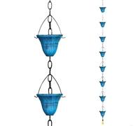 YUSUZH Catena Antipioggia in Metallo a Tazza V5 da 2 Pezzi for Il miglioramento Esterno e drenaggio dell'Acqua Lunga 4 Piedi per Cortile da Giardi(Color 1)