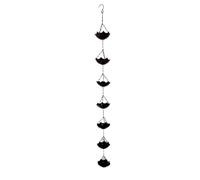 YUSUZH Catena da Pioggia con Fiori in Metallo 2 Pezzi, Catena 7 Tazze, Resistente agli Agenti atmosferici, for drenaggio dell'Acqua per Cortile da Giardi