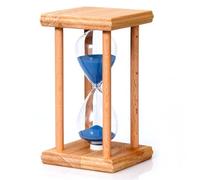 YUSUZH Clessidra in Legno con Quattro colonne, Timer Creativo for Ufficio e casa, Decorazione da Tavolo for 30 Minuti per Casa, Cucina(Blue)