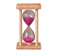 YUSUZH Clessidra in Legno con Quattro colonne, Timer Creativo for Ufficio e casa, Decorazione da Tavolo for 30 Minuti per Casa, Cucina(Pink)