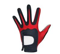 YUSUZH Guanti da golf 2 pezzi superelastici in pelle PU for uomo for guanti con pallina gioco per Mano Sinistrorso/Destrorso(Red left hand,M 23)