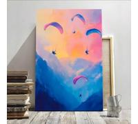 YUSUZHU 1 pezzo di stampa artistica di parapendio, sport d'avventura, decorazioni per pareti, stampe su tela, poster, decorazione da parete per soggiorno e camera da letto, 40x60 cm, senza cornice