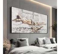YUSUZHU Donna dipinta su tela - Arte murale - Eleganti stampe di corpi femminili - Arredamento moderno e minimalista per la camera da letto - Poster e murales (21x30 cm/senza cornice)