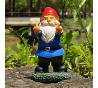 YUSWBCO Nano da Giardino, Divertenti Regali, Nano da Giardino Divertente, Nani da Giardino per Esterni, Nani da Giardino, Nano da Giardino con Dito Medio