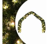 YUTAASU 5M Christmas Garland with 75 Warm White LEDs, 450 Branches Indoor Outdoor Decor with 8 Lighting Modes, Waterproof Fairy Lights for Staircase Wall Door Window