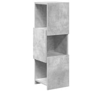 YUTAASU Armadio angolare grigio cemento, 25,5 x 25 x 80 cm, in legno