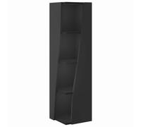 YUTAASU Armadio angolare nero, 27,5 x 27 x 102 cm, in legno