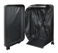 YUTAASU Borsa da viaggio rettangolare in plastica ABS nera, 34 x 23 x 55,5 cm, con lucchetto, robusta e versatile per gite del fine settimana o lunghi viaggi, design moderno con molto spazio, grigio