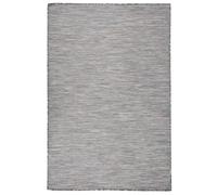 YUTAASU Brown and Blue 100% Polypropylene Flat Weave Outdoor Rug, 120 x 170 cm, 900 GSM, UV Resistant and Weatherproof Protective Mat for Terrace or Balcony, Easy Roll