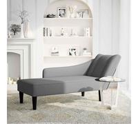 YUTAASU Chaise longue in morbido tessuto di poliestere con bracciolo destro per rilassare il collo e la schiena come chaise longue versatile per il soggiorno