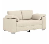 YUTAASU Divano a 2 posti, beige, 160 cm, in misto lino, con ampi braccioli, design moderno e robusto telaio in metallo per un comfort di seduta duraturo