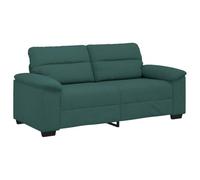 YUTAASU Divano a 2 posti verde scuro con rivestimento in poliestere, braccioli larghi e cuscino spesso imbottito per un elevato comfort, struttura stabile in legno e metallo, versatile