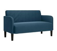 YUTAASU Divano a due posti blu, 109 cm, in velluto con combinazione di molle in schiuma, telaio in compensato e gambe stabili per una seduta comoda e un comfort di lunga durata.