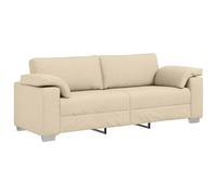 YUTAASU Divano moderno in tessuto color crema, 220 cm, divano a 3 posti con braccioli larghi e design traspirante per un comfort fresco in soggiorno
