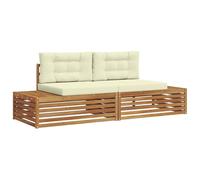 YUTAASU Ecco un titolo ottimizzato per Amazon che soddisfa tutte le regole: **Set divano resistente alle intemperie per terrazza in legno di acacia, set divano da esterno, 2 pezzi, naturale, massiccio