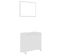 YUTAASU Elegante set di mobili da bagno in legno con specchio e armadio, 1 scomparto e 2 ante, crea spazio aggiuntivo nel bagno, facile da pulire con un panno umido.
