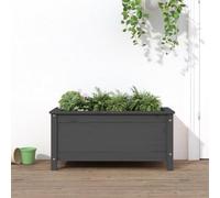 YUTAASU Fioriera da Giardino in Legno Massello di Pino Grigia 82.5x40x39 cm per Piante, Fiori e Erbe Aromatiche - Ampio Spazio per Orto e Decorazione Esterna - Facile