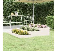 YUTAASU Fioriera in Legno di Pino Massello Bianco 107x107x27 cm con Design a Scala a 3 Livelli per Piante e Ortaggi - Struttura Robusta e Decorativa per Giardino