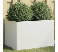 YUTAASU Fioriera Rialzata in Acciaio Laminato a Freddo 62x40x39 cm, Colore Bianco, Struttura Robusta per Giardino Balcone Patio, Decorazione Piante Fiori, Assemblaggio