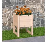 YUTAASU Fioriera Rialzata in Legno Massello di Pino 40x40x52.5 cm per Giardino Balcone Patio - Struttura Robusta Ideale per Piante Fiori - Kit Fai da Te con Manuale