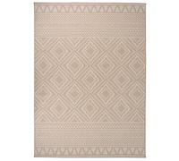 YUTAASU Flat Weave Outdoor Mat, 200x280cm Brown UV Resistant Polypropylene Rug for Terrace Balcony, Heavy-Duty 800 GSM All-Weather Floor Covering with Pattern