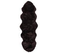 YUTAASU Genuine Sheepskin Rug Brown 180x60 cm, Natural Lambskin Throw with 5-7 cm Wool Pile, Luxurious Soft Area Rug for Cozy Home Decor, Warm and Plush Floor Mat