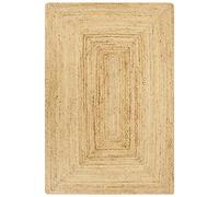 YUTAASU Handwoven Jute and Cotton Area Rug, 120x180 cm Natural Fiber Floor Mat, Eco-Friendly Handcrafted Carpet for Low Maintenance Home Decor