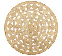 YUTAASU Handwoven Jute Area Rug, 90cm Round Natural Fiber Floor Mat, Eco-Friendly Handmade Decor, Unique Artisanal Weaving, Low Maintenance Durable Texture