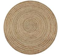 YUTAASU Handwoven Jute Round Area Rug, 150cm Natural Fiber Floor Mat, Handcrafted Braided Textured Design for Indoor Decor, Durable and Low Maintenance