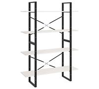 YUTAASU Libreria con 2 scomparti in legno nero, scaffale a 2 scomparti, in legno nero, libreria con due ripiani in materiale robusto